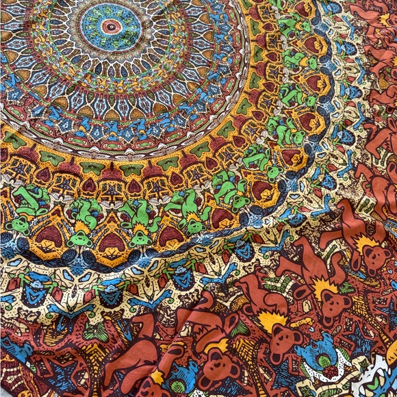 Grateful Dead Bear Vibrations 3D Tapestry Art Wall Hanging Sheet Hippie Head - Picture 9 of 9